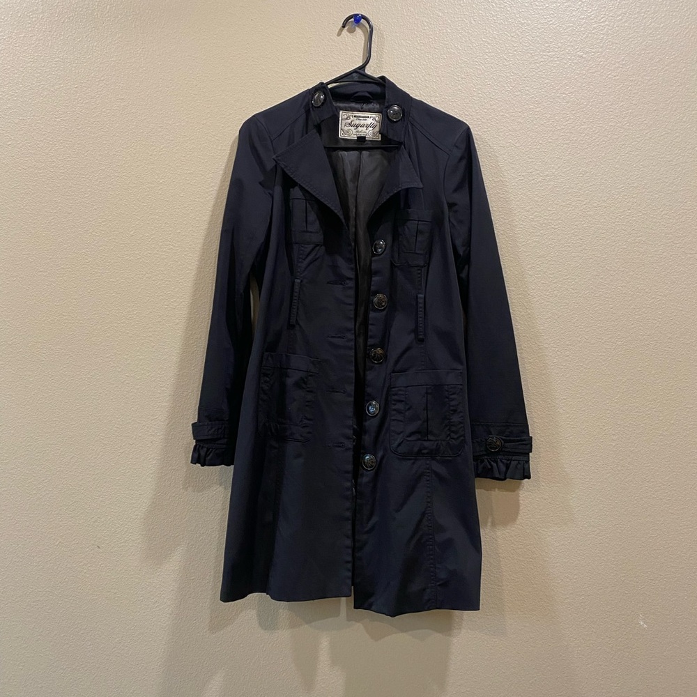 Sugarfly Black Trench Coat